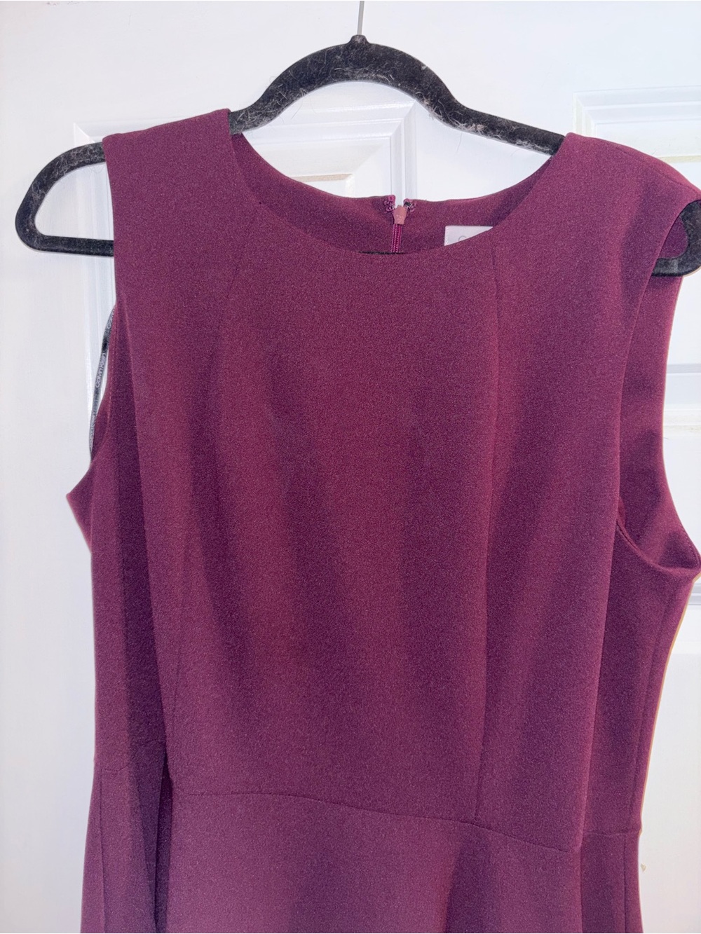 Calvin Klein Sleeveless Midi Dress in Wine